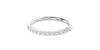 Demi-alliance diamants serti barrette en or blanc
