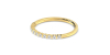 Demi-alliance diamants serti barrette en or jaune