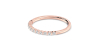 Demi-alliance diamants serti barrette en or rose