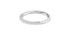 Demi-alliance diamants serti barrette en or blanc