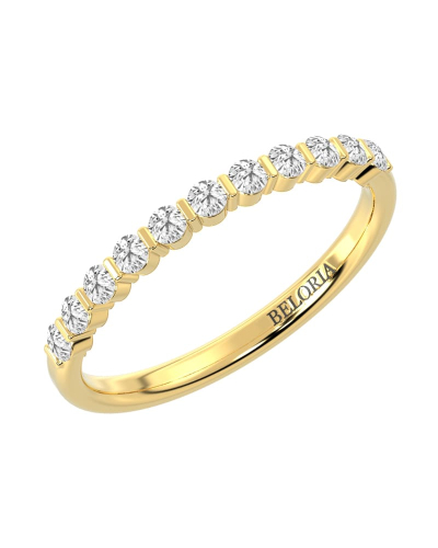 Demi-alliance diamants serti barrette en or jaune