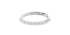 Demi-alliance diamants serti barrette en or blanc