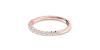 Demi-alliance diamants serti barrette en or rose