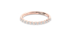 Demi-alliance diamants serti barrette en or rose