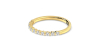 Demi-alliance diamants serti barrette en or jaune