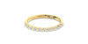 Demi-alliance diamants serti barrette en or jaune