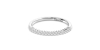 Demi-alliance diamants princesse serti griffes en or blanc
