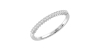 Demi-alliance diamants princesse serti griffes en or blanc