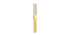 Demi-alliance diamants princesse serti griffes en or jaune