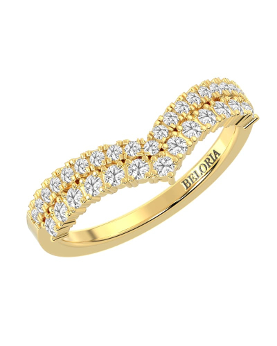 Double rangs alliance diamants or jaune