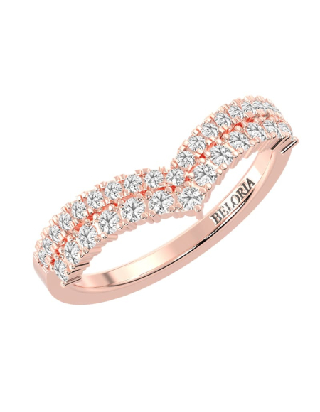 Double rangs alliance diamants or blanc 2