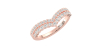Double rangs alliance diamants or rose