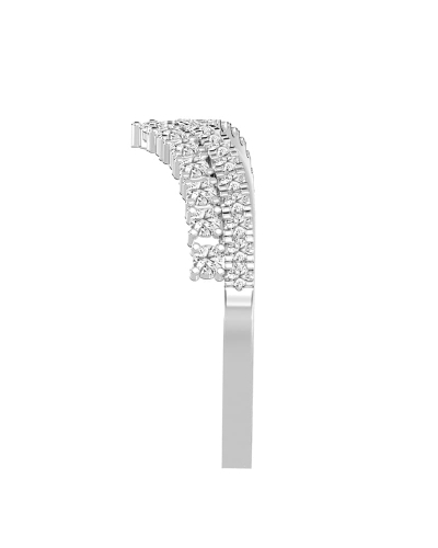 Double rangs alliance diamants or blanc