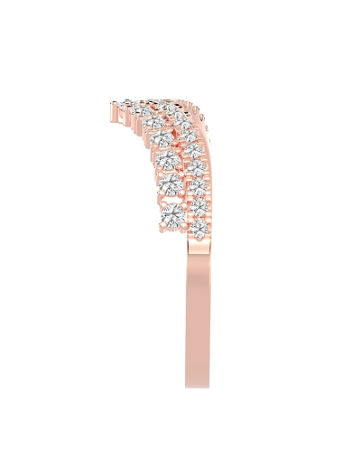 Double rangs alliance diamants or rose