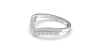 Double rangs alliance diamants or blanc