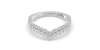 Double rangs alliance diamants or blanc