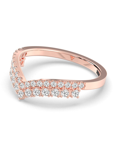 Double rangs alliance diamants or rose