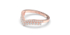Double rangs alliance diamants or rose