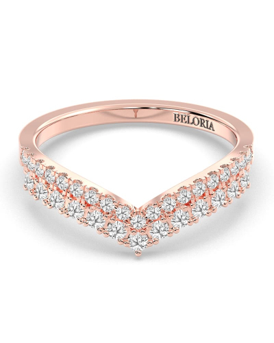 Double rangs alliance diamants or rose