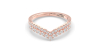 Double rangs alliance diamants or rose