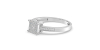 Bague femme solitaire diamant pavage en or blanc