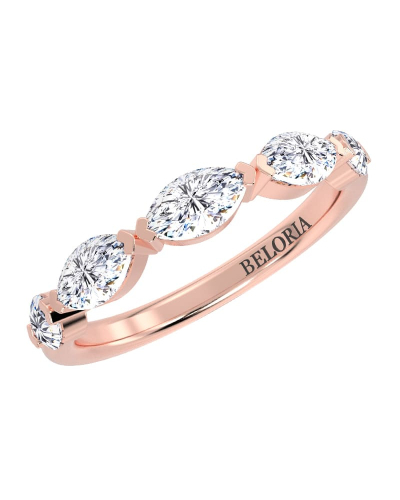 bague pour femme en or rose et diamants
