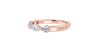 bague pour femme en or rose et diamants