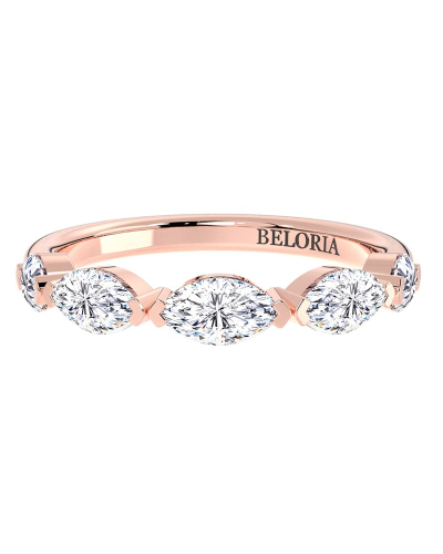 bague pour femme en or rose et diamants