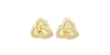 Boucles d'oreilles Trilogie Or jaune 18 carats et Diamants