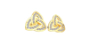 Boucles d'oreilles Trilogie Or jaune 18 carats et Diamants