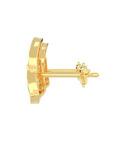 Boucles d'oreilles Trilogie Or jaune 18 carats et Diamants