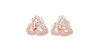 Boucles d'oreilles Trilogie Or rose 18 carats et Diamants