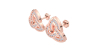 Boucles d'oreilles Trilogie Or rose 18 carats et Diamants