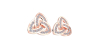 Boucles d'oreilles Trilogie Or rose 18 carats et Diamants