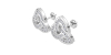 Boucles d'oreilles Trilogie Or blanc 18 carats et Diamants