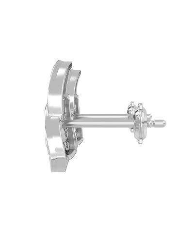 Boucles d'oreilles Trilogie Or blanc 18 carats et Diamants