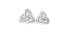 Boucles d'oreilles Trilogie Or blanc 18 carats et Diamants