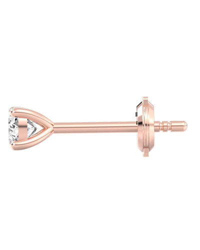 Boucles d'oreilles en or rose avec Diamants Coussin