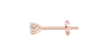 Boucles d'oreilles en or rose avec Diamants Coussin