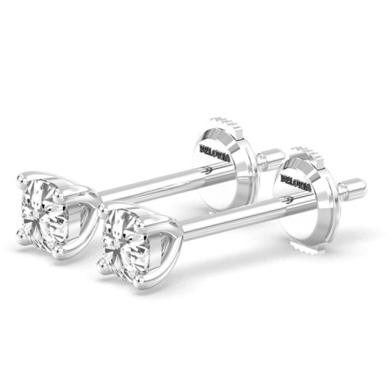 Boucles d'oreilles discrète diamant coussin - Maison Beloria