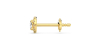 boucles d'oreilles Halo Coussin en or jaune 18 carats