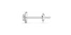 boucles d'oreilles Halo Coussin en or blanc 18 carats