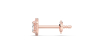 Boucles d'oreilles Diamant Taille Emeraude et Halo en or rose 18 carats