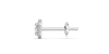 Boucles d'oreilles Diamant Taille Emeraude et Halo en or blanc 18 carats