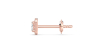 Boucles d'oreilles Halo Diamant princesse en or rose 18 carats