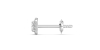 Boucles d'oreilles Halo Diamant princesse en or blanc 18 carats