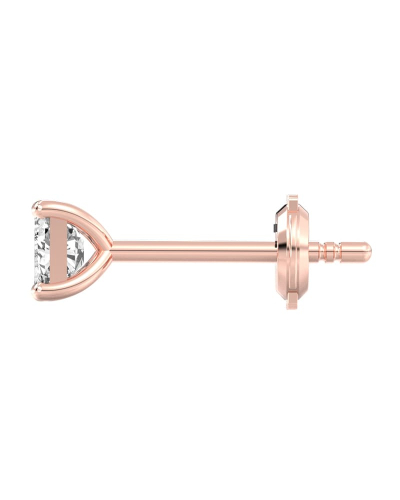 boucles d'oreilles diamant taille émeraude en or rose