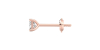 boucles d'oreilles diamant taille émeraude en or rose