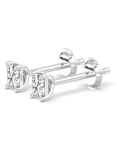 boucles d'oreilles diamant taille émeraude en or blanc