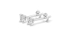 boucles d'oreilles diamant taille émeraude en or blanc